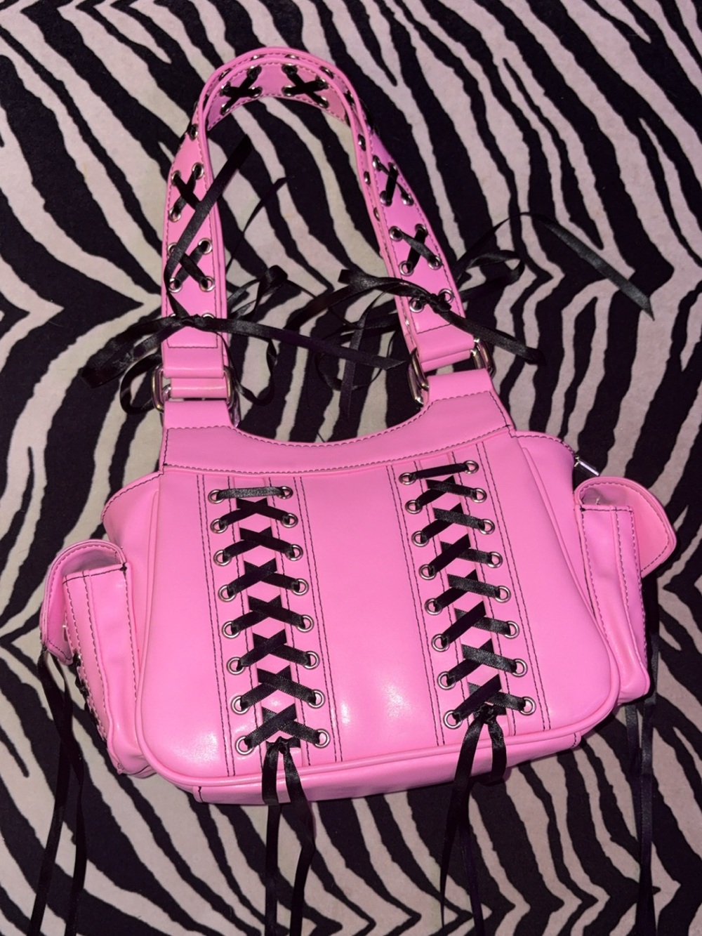 Current Mood Pink laced bag